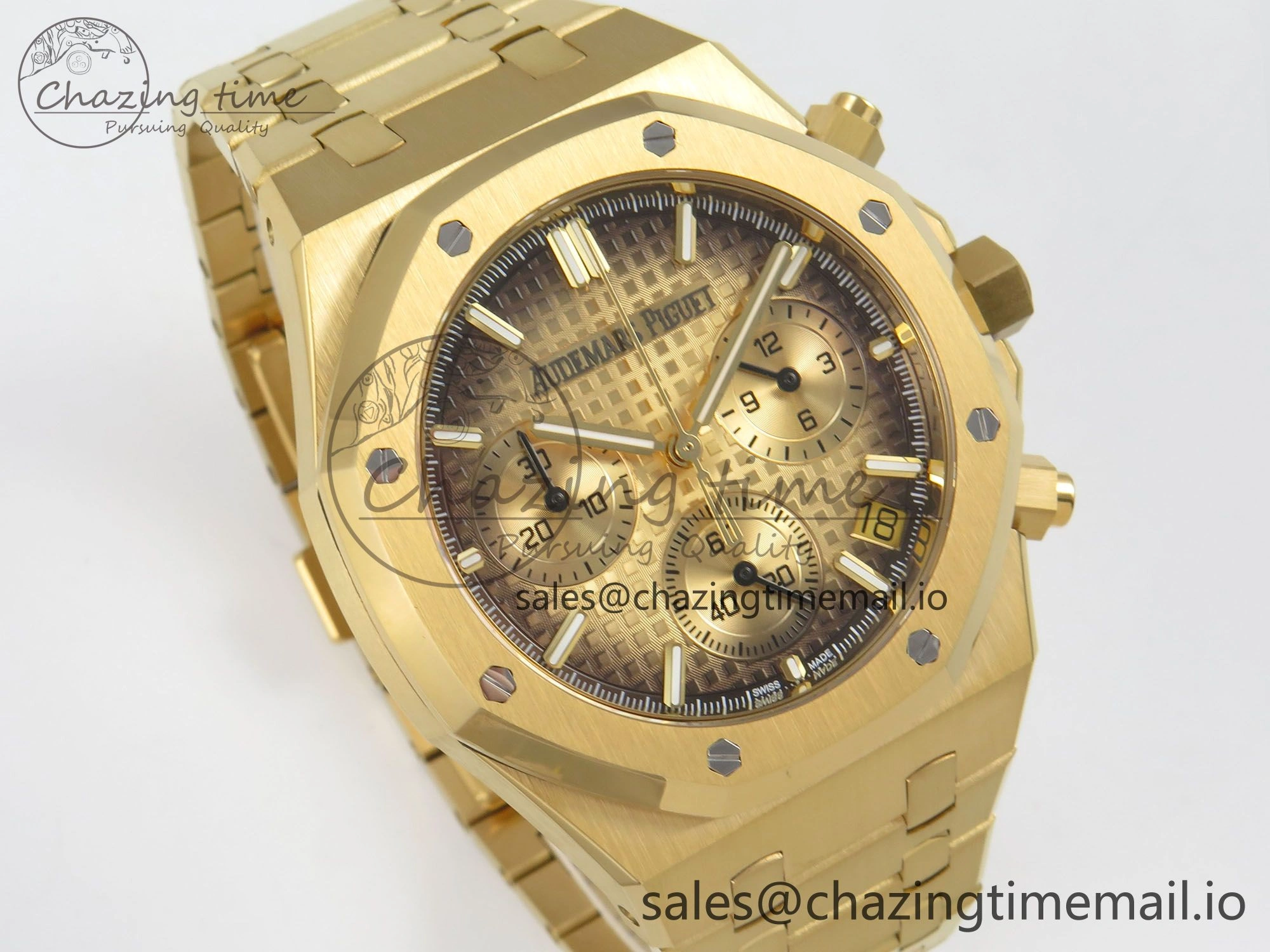 Royal Oak Chrono 26240 YG APSF 1:1 Best Edition YG Dial on YG Bracelet SA Snug 4243