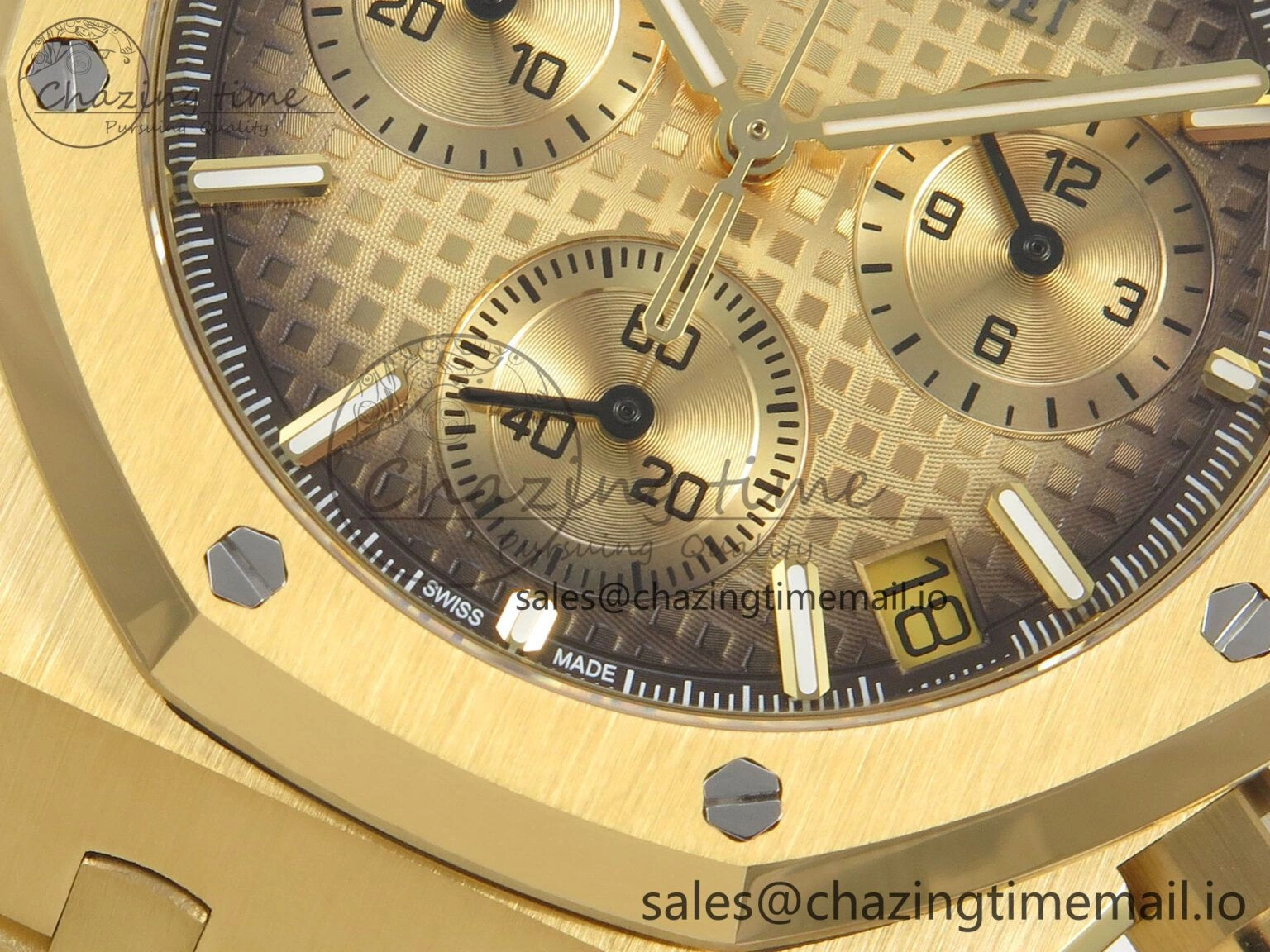 Royal Oak Chrono 26240 YG APSF 1:1 Best Edition YG Dial on YG Bracelet SA Snug 4243