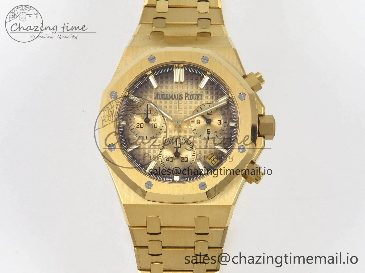 Royal Oak Chrono 26240 YG APSF 1:1 Best Edition YG Dial on YG Bracelet SA Snug 4243
