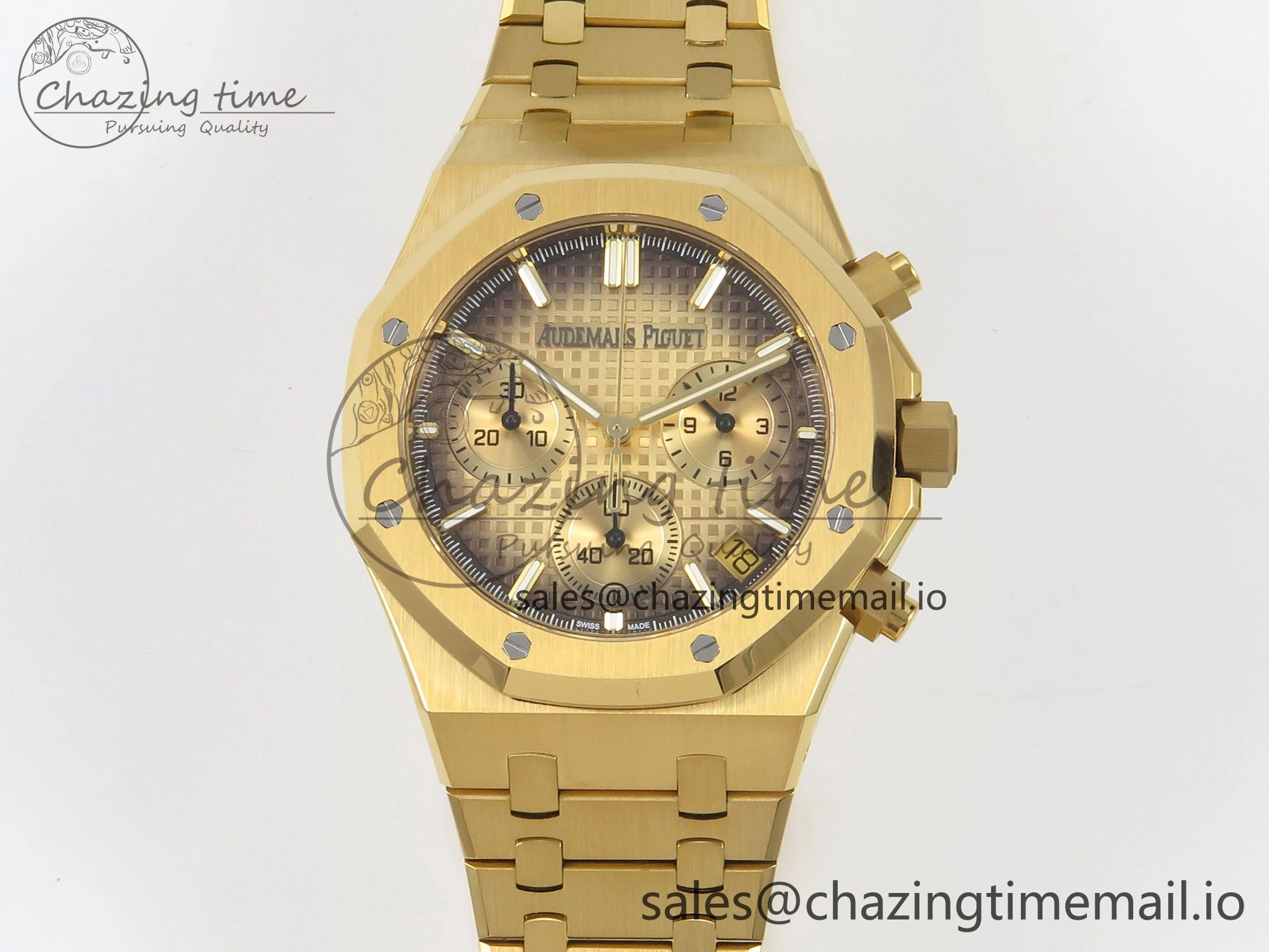 Royal Oak Chrono 26240 YG APSF 1:1 Best Edition YG Dial on YG Bracelet SA Snug 4243