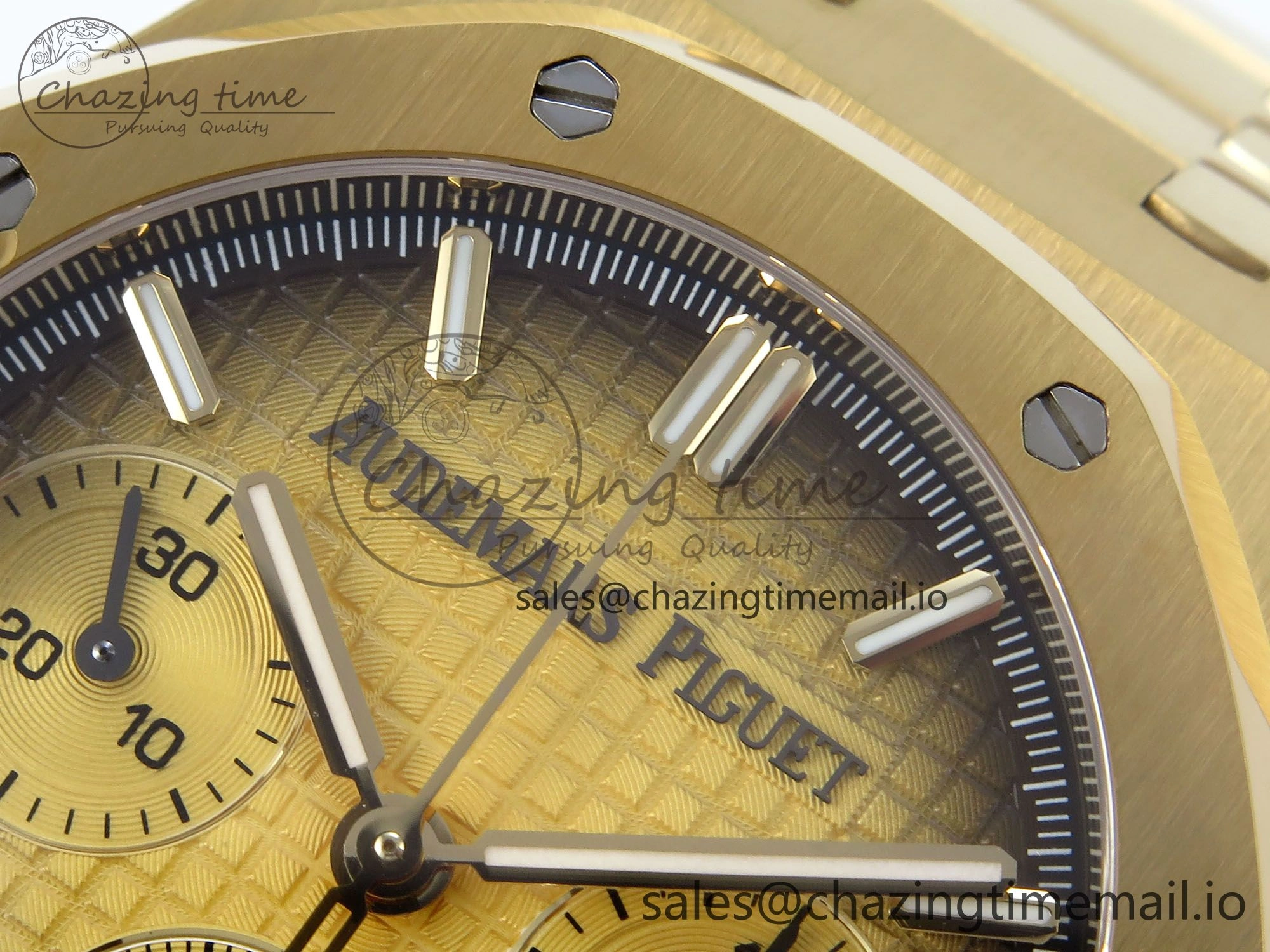 HighQuality Royal Oak Chrono 26240BA YG BF Best Edition YG Dial on YG Bracelet A 4323