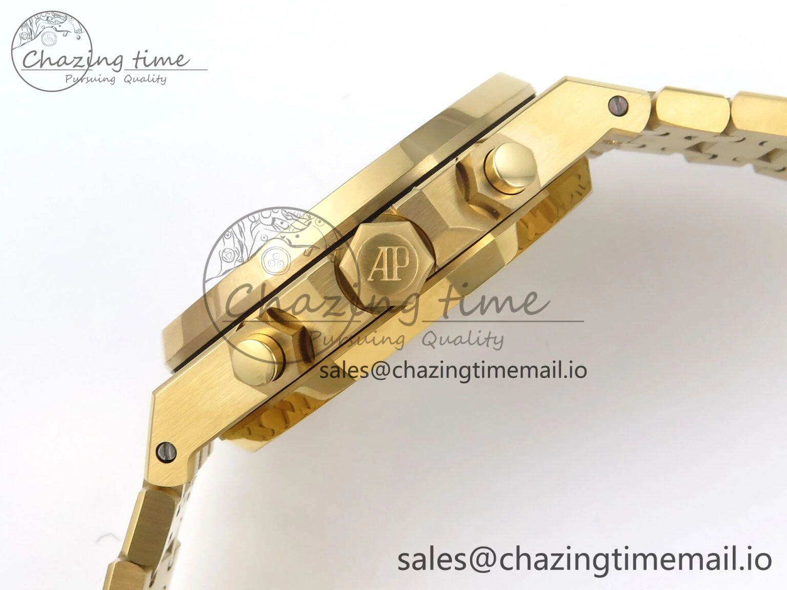 HighQuality Royal Oak Chrono 26240BA YG BF Best Edition YG Dial on YG Bracelet A 4323
