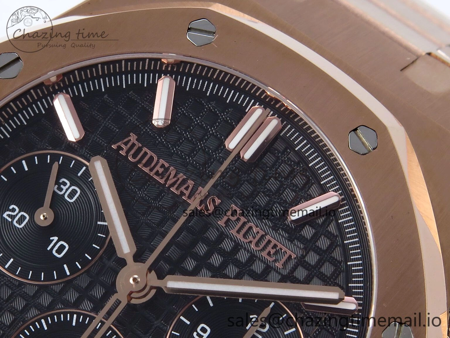 Royal Oak Chrono 26240OR RG BF Best Edition Black Dial on RG Bracelet SH Popular 4328