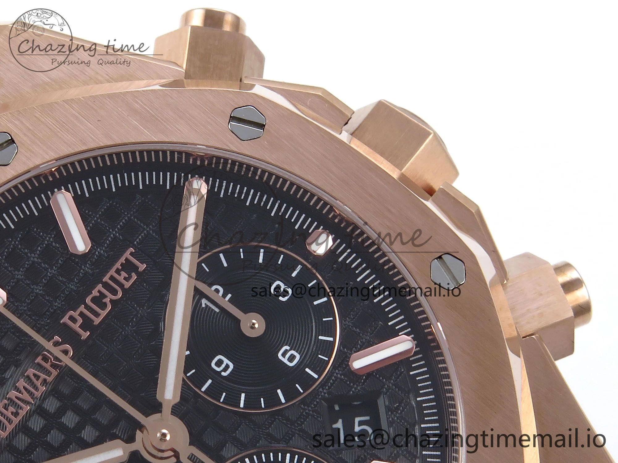 Royal Oak Chrono 26240OR RG BF Best Edition Black Dial on RG Bracelet SH Popular 4328