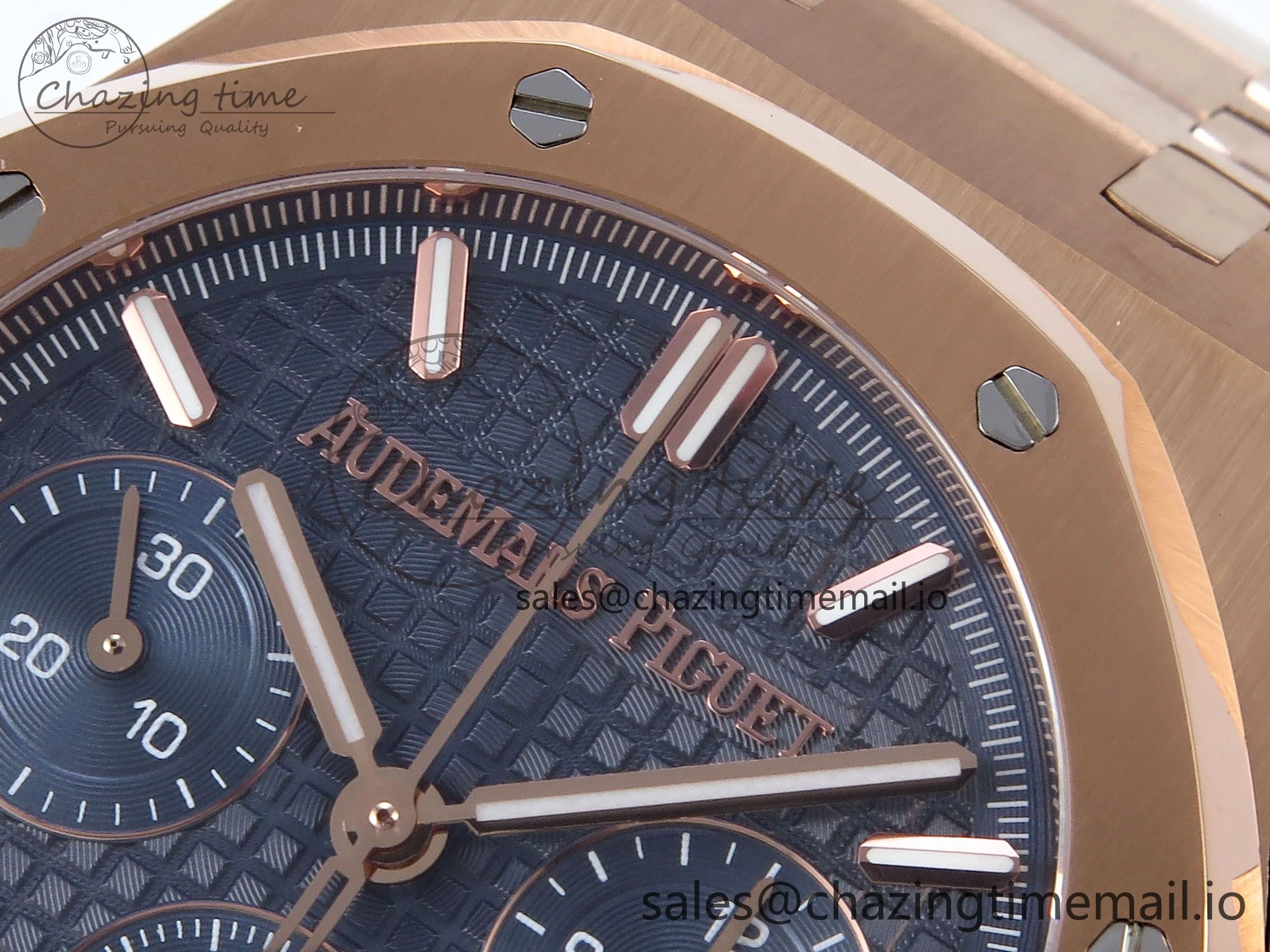Royal Oak Chrono 26240OR RG BF Best Edition Blue Dial on RG Bracelet A Efficient 4324