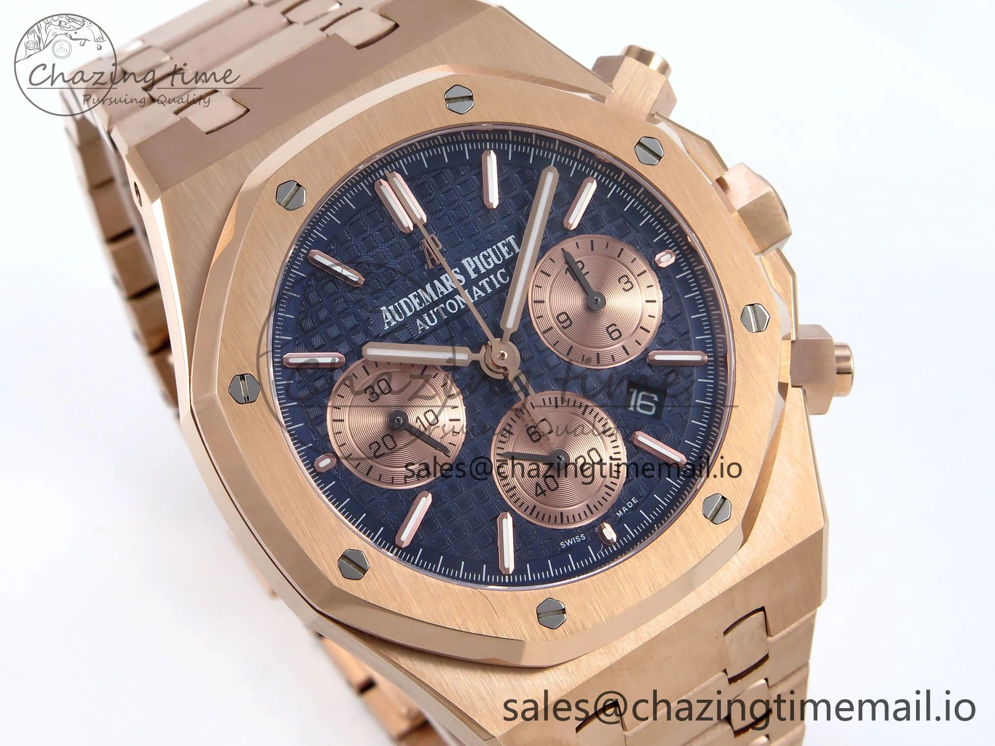 Royal Oak Chrono 26240OR RG BF Best Edition Blue RG Dial on RG Bracelet SH Breathable 4331