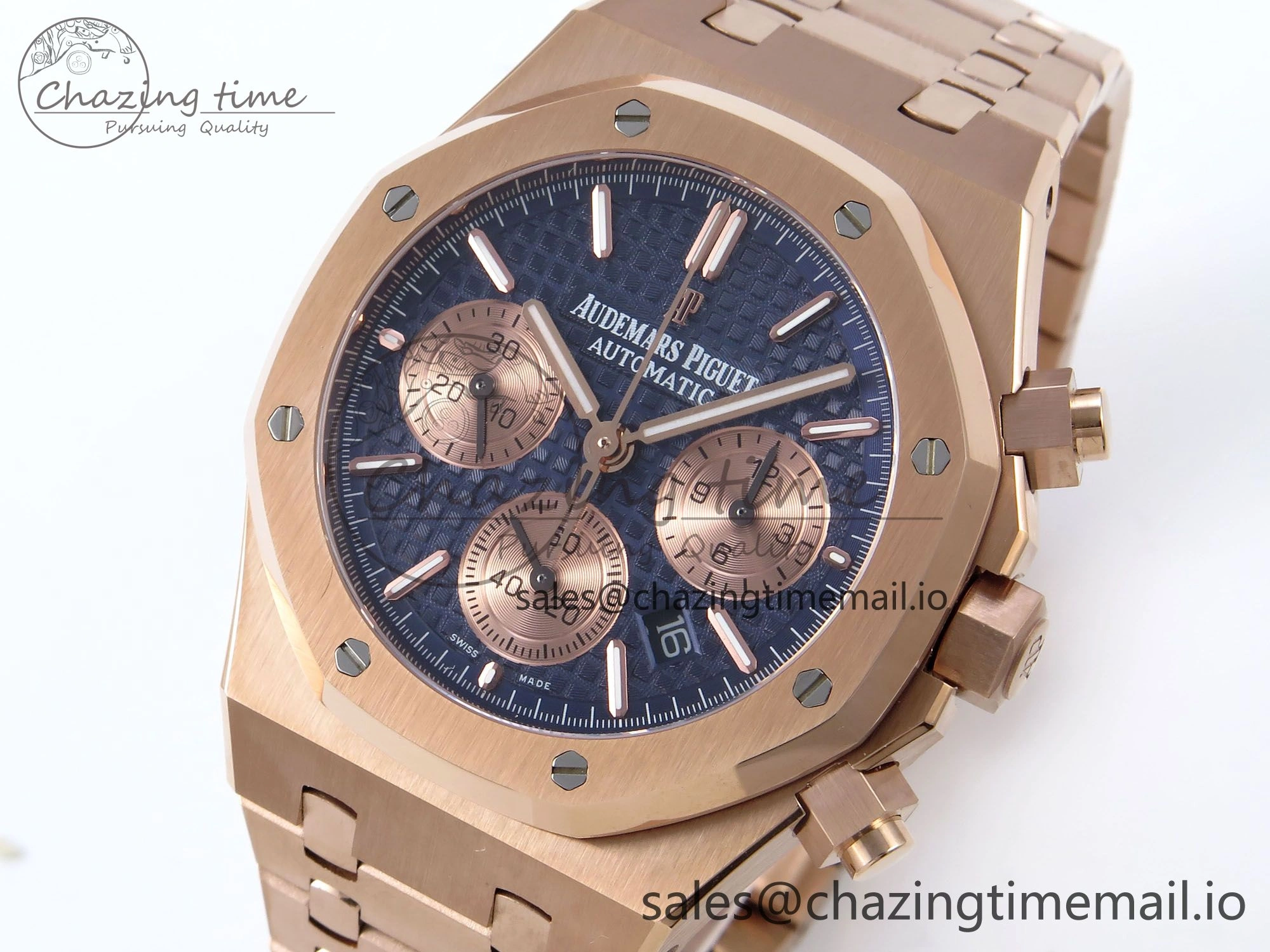 Royal Oak Chrono 26240OR RG BF Best Edition Blue RG Dial on RG Bracelet SH Breathable 4331
