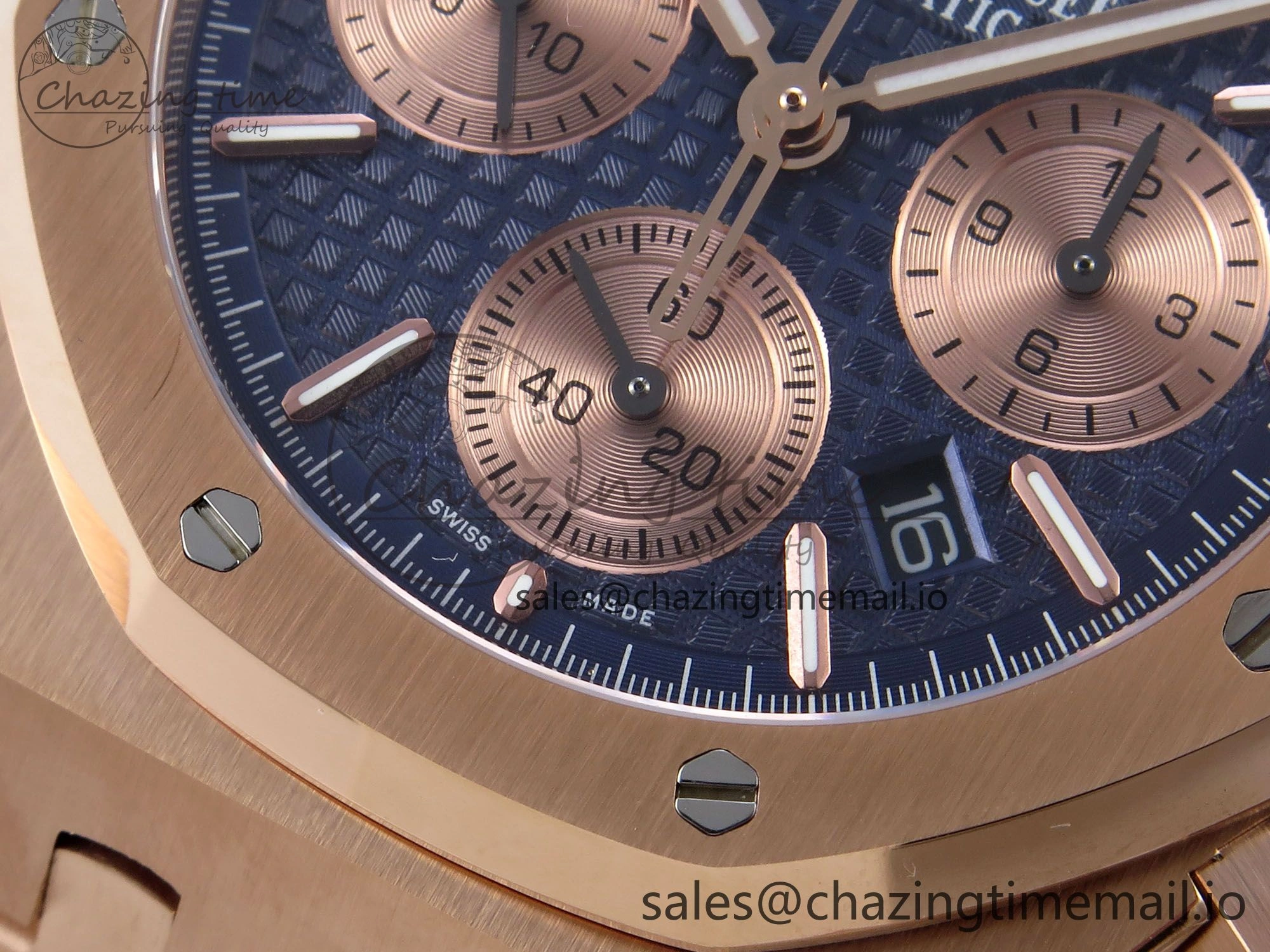Royal Oak Chrono 26240OR RG BF Best Edition Blue RG Dial on RG Bracelet SH Breathable 4331