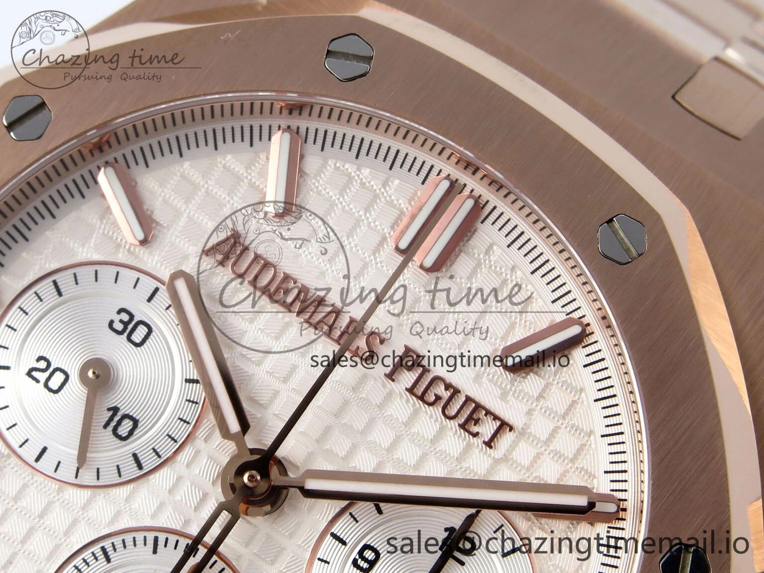 Affordable Royal Oak Chrono 26240OR RG BF Best Edition White Dial on RG Bracelet SH 4327