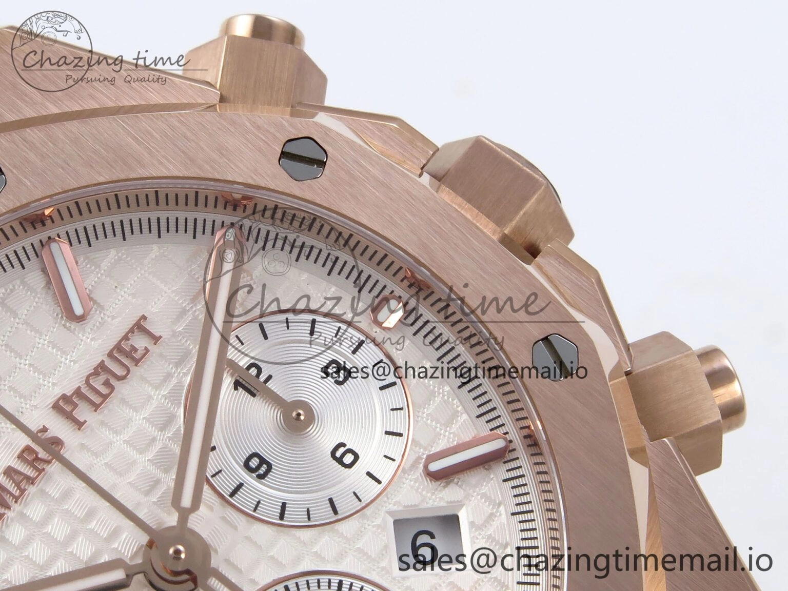 Affordable Royal Oak Chrono 26240OR RG BF Best Edition White Dial on RG Bracelet SH 4327