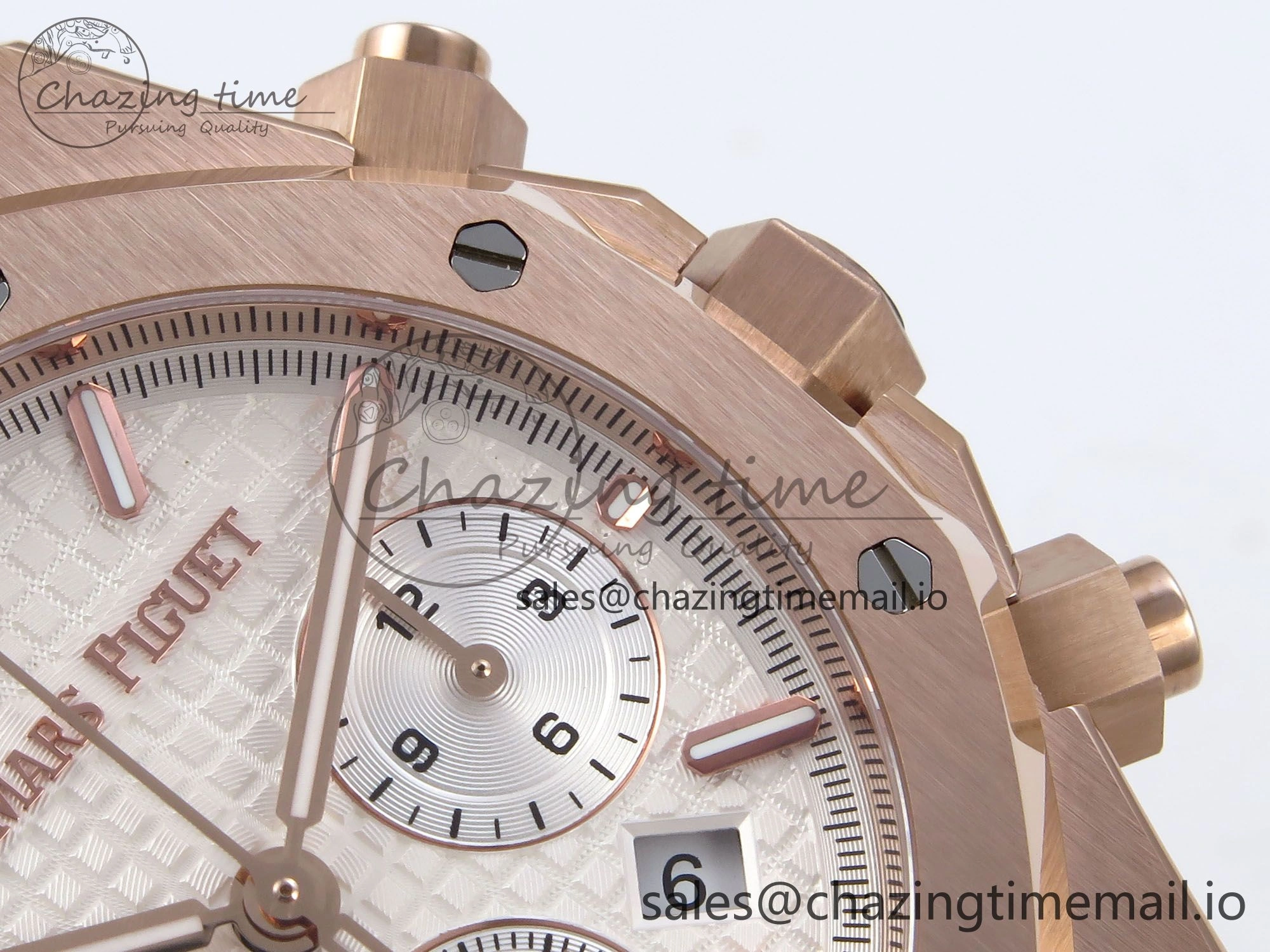 Affordable Royal Oak Chrono 26240OR RG BF Best Edition White Dial on RG Bracelet SH 4327