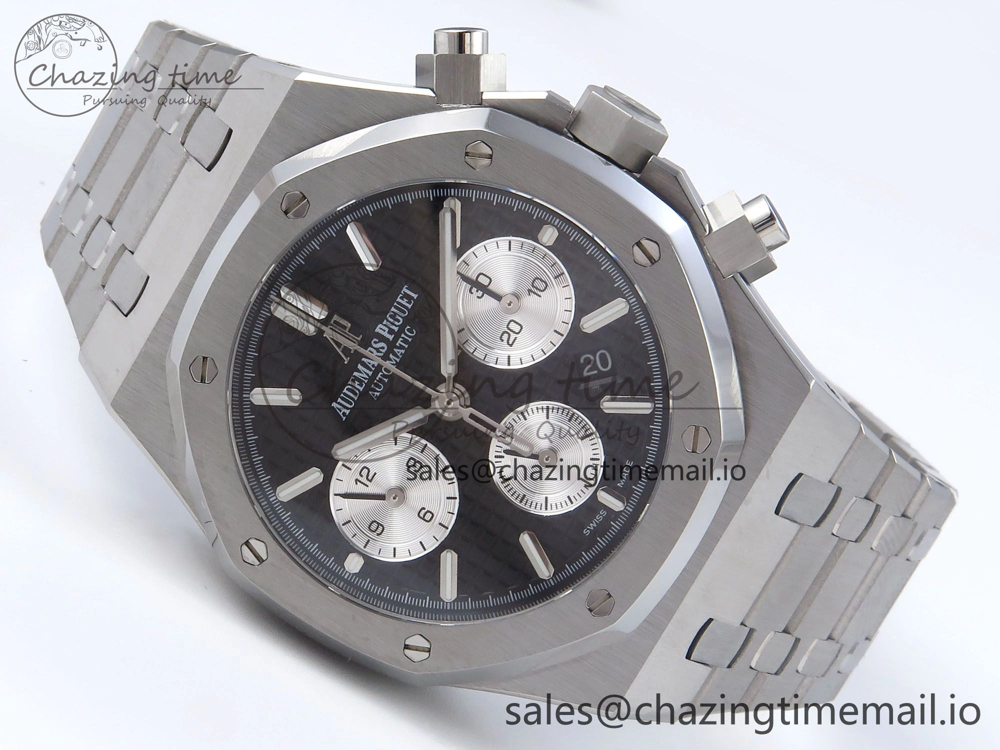 Royal Oak Chrono 26240ST SS BF Best Edition Black White Dial on SS Bracelet SH Trendsetting 4340