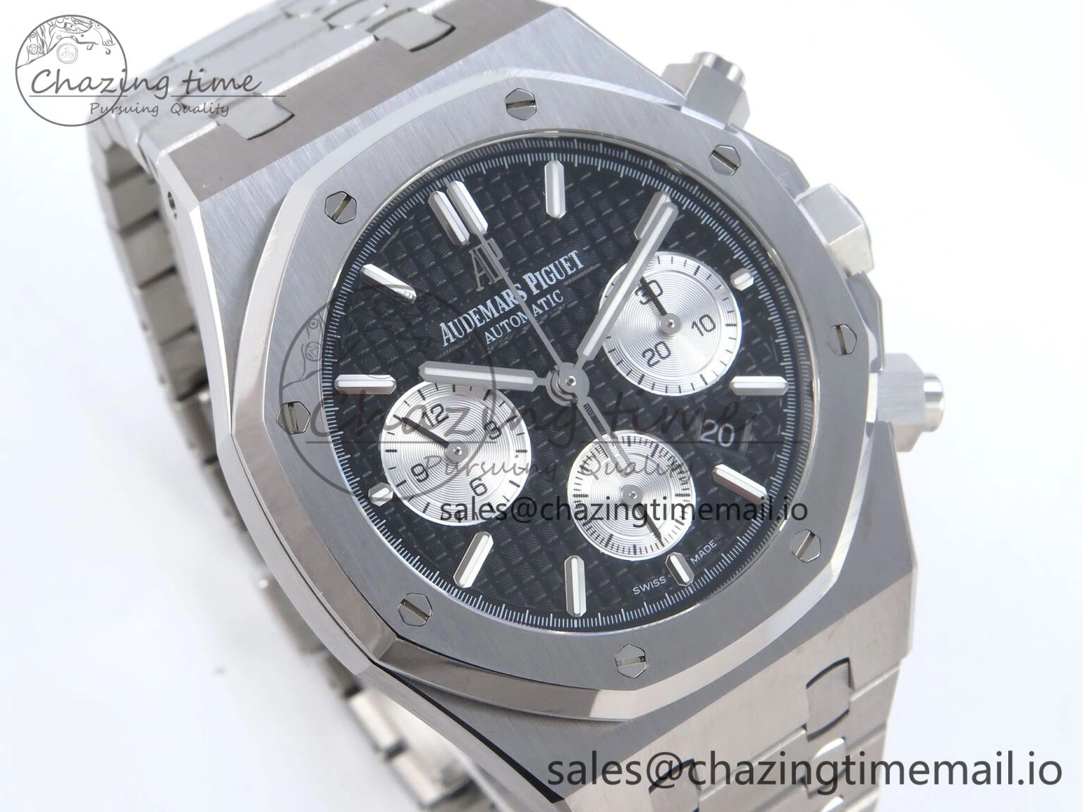 Royal Oak Chrono 26240ST SS BF Best Edition Black White Dial on SS Bracelet SH Trendsetting 4340