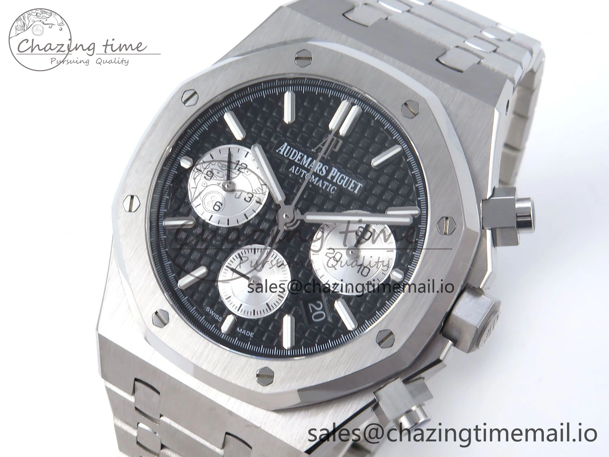 Royal Oak Chrono 26240ST SS BF Best Edition Black White Dial on SS Bracelet SH Trendsetting 4340