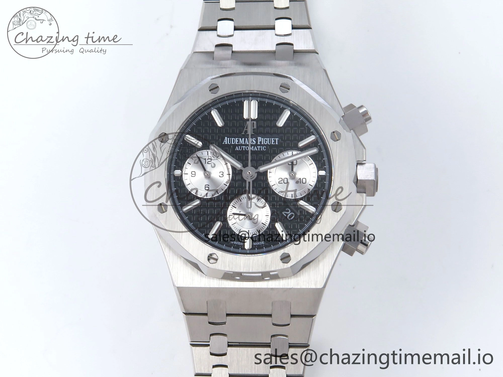 Royal Oak Chrono 26240ST SS BF Best Edition Black White Dial on SS Bracelet SH Trendsetting 4340