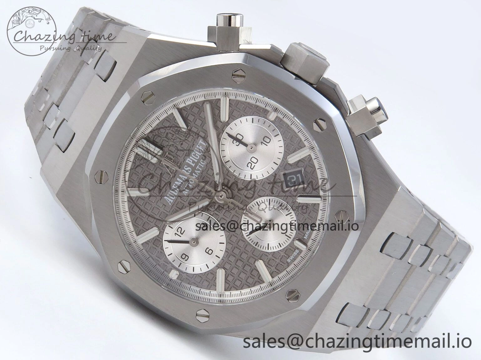 Breathable Royal Oak Chrono 26240ST SS BF Best Edition Gray Dial on SS Bracelet SH 4336
