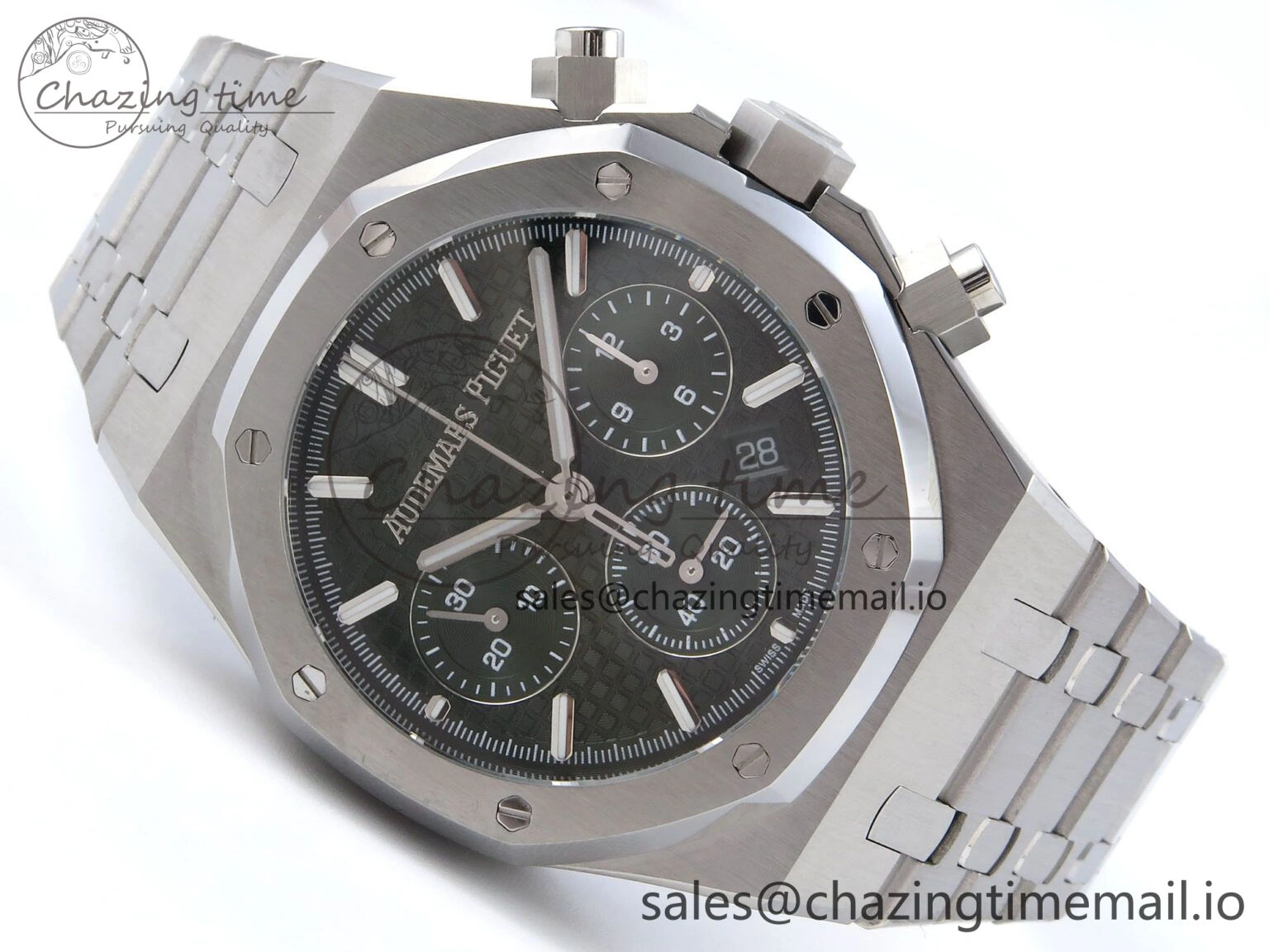 GoAnywhere Royal Oak Chrono 26240ST SS BF Best Edition Green Dial on SS Bracelet SH 4335