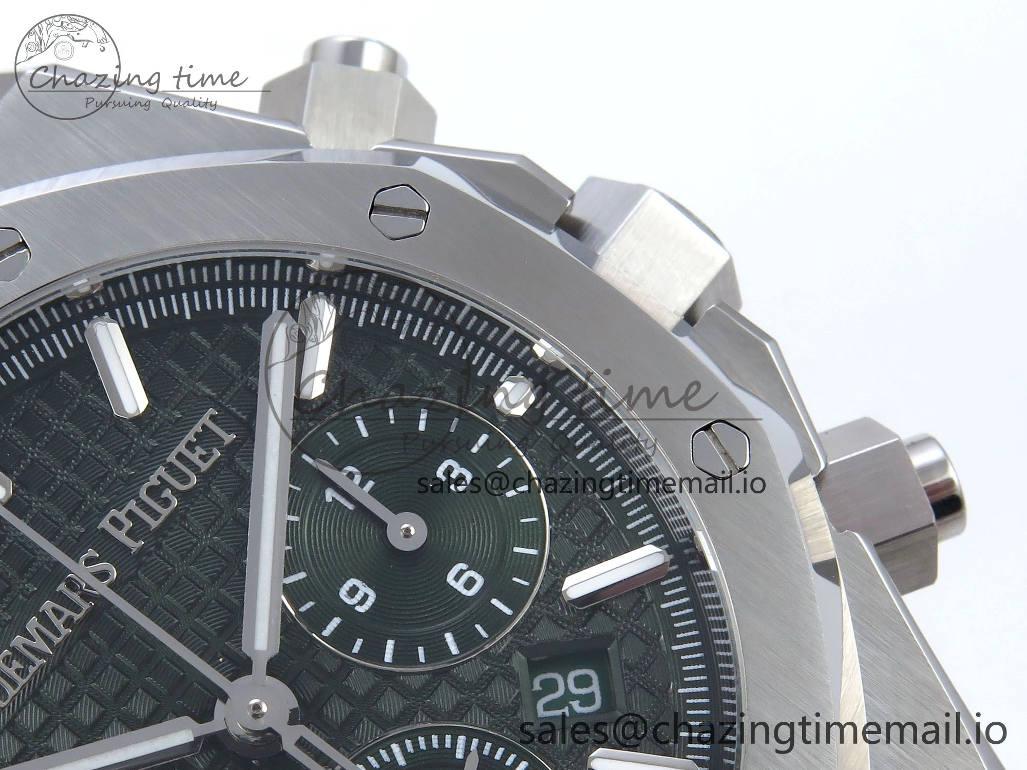 GoAnywhere Royal Oak Chrono 26240ST SS BF Best Edition Green Dial on SS Bracelet SH 4335