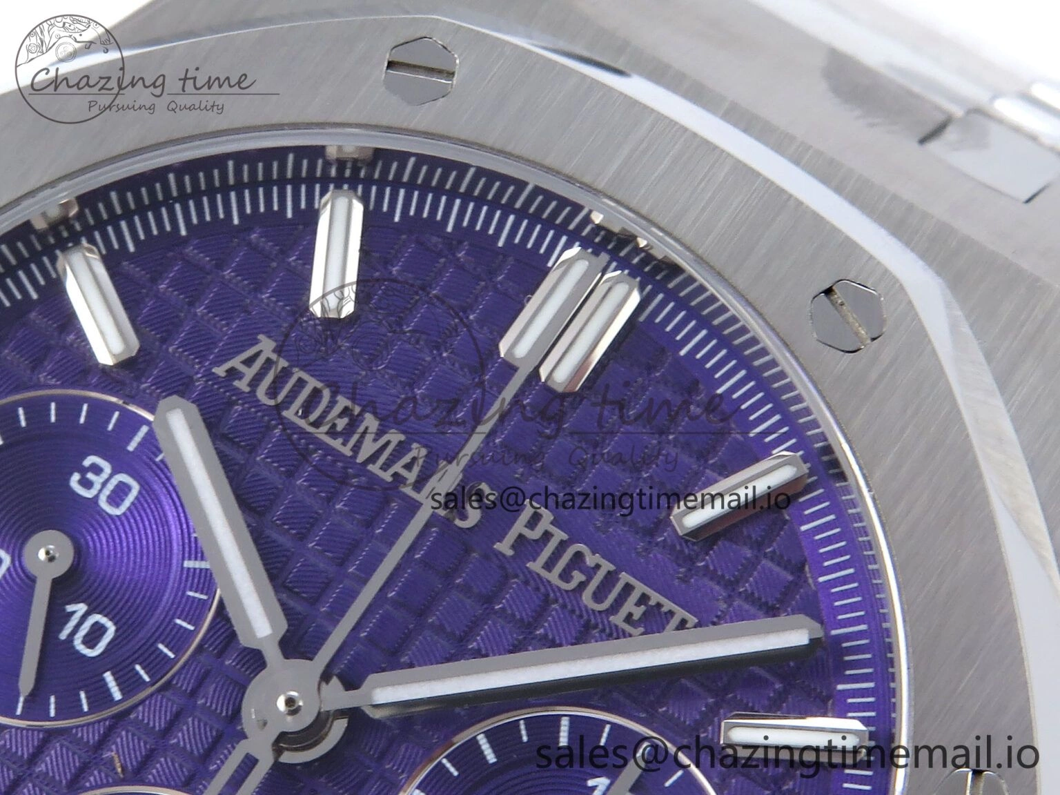 Packable Royal Oak Chrono 26240ST SS BF Best Edition Purple Dial on SS Bracelet SH 4330