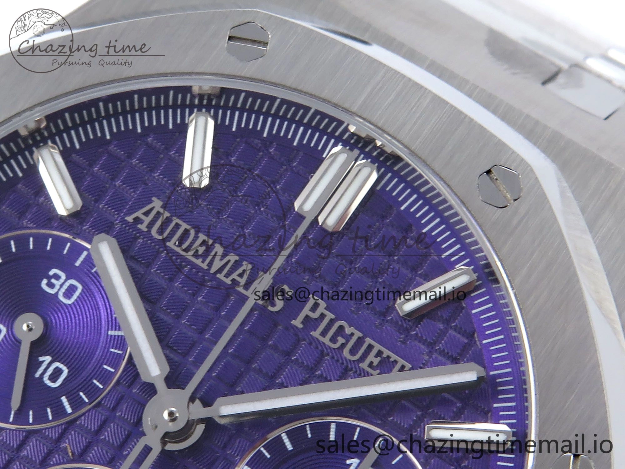 Packable Royal Oak Chrono 26240ST SS BF Best Edition Purple Dial on SS Bracelet SH 4330