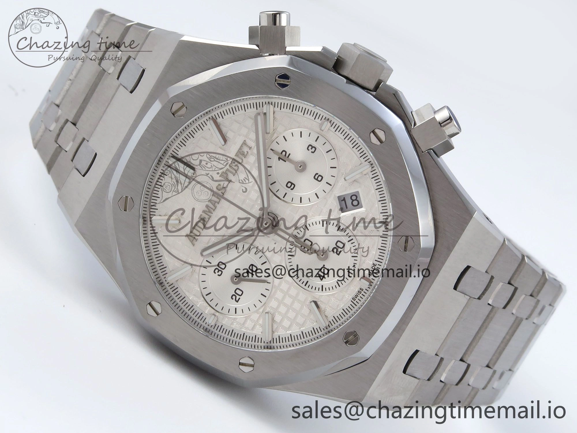 EyeCatching Royal Oak Chrono 26240ST SS BF Best Edition White Dial on SS Bracelet SH 4337