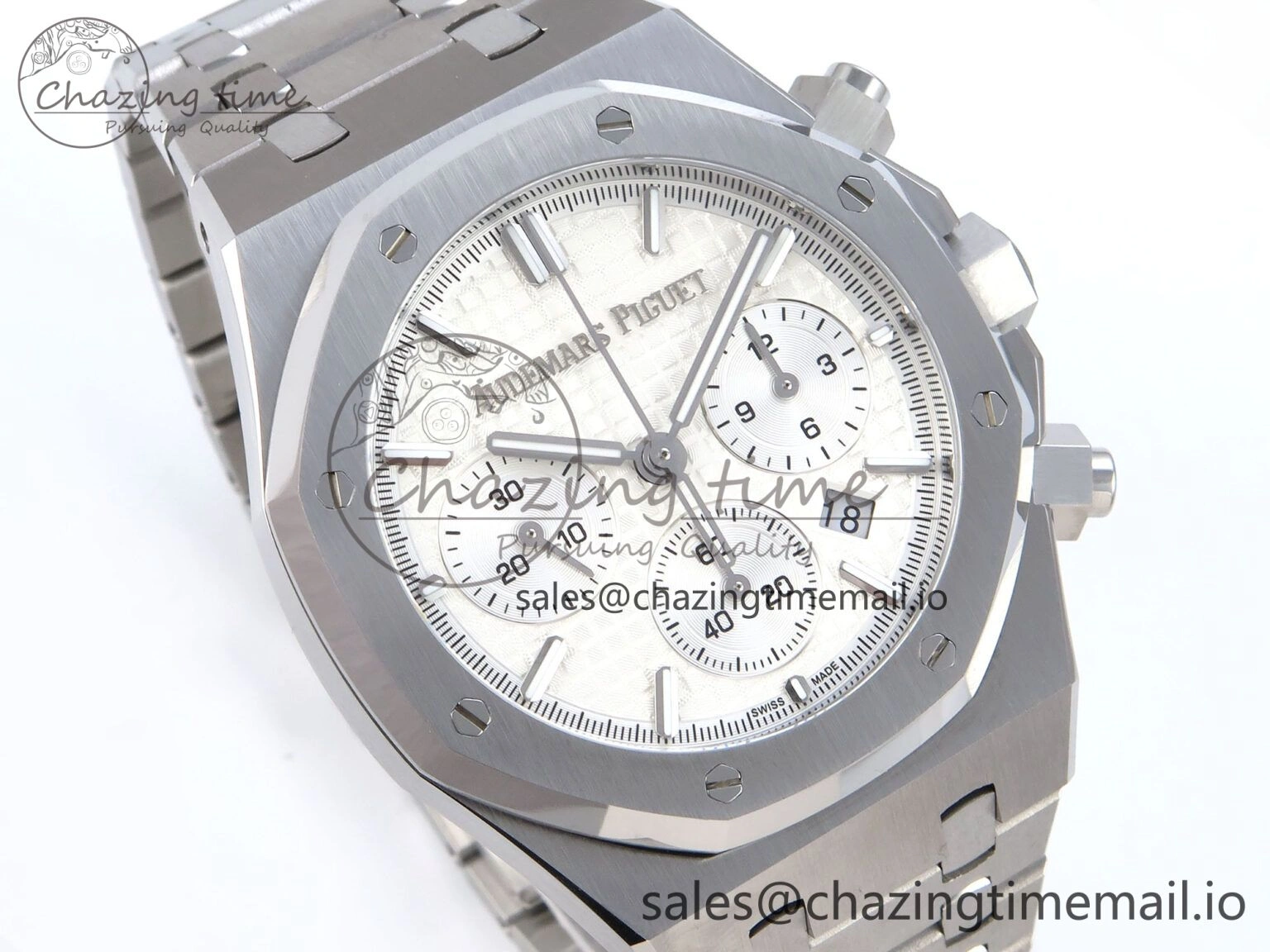 EyeCatching Royal Oak Chrono 26240ST SS BF Best Edition White Dial on SS Bracelet SH 4337