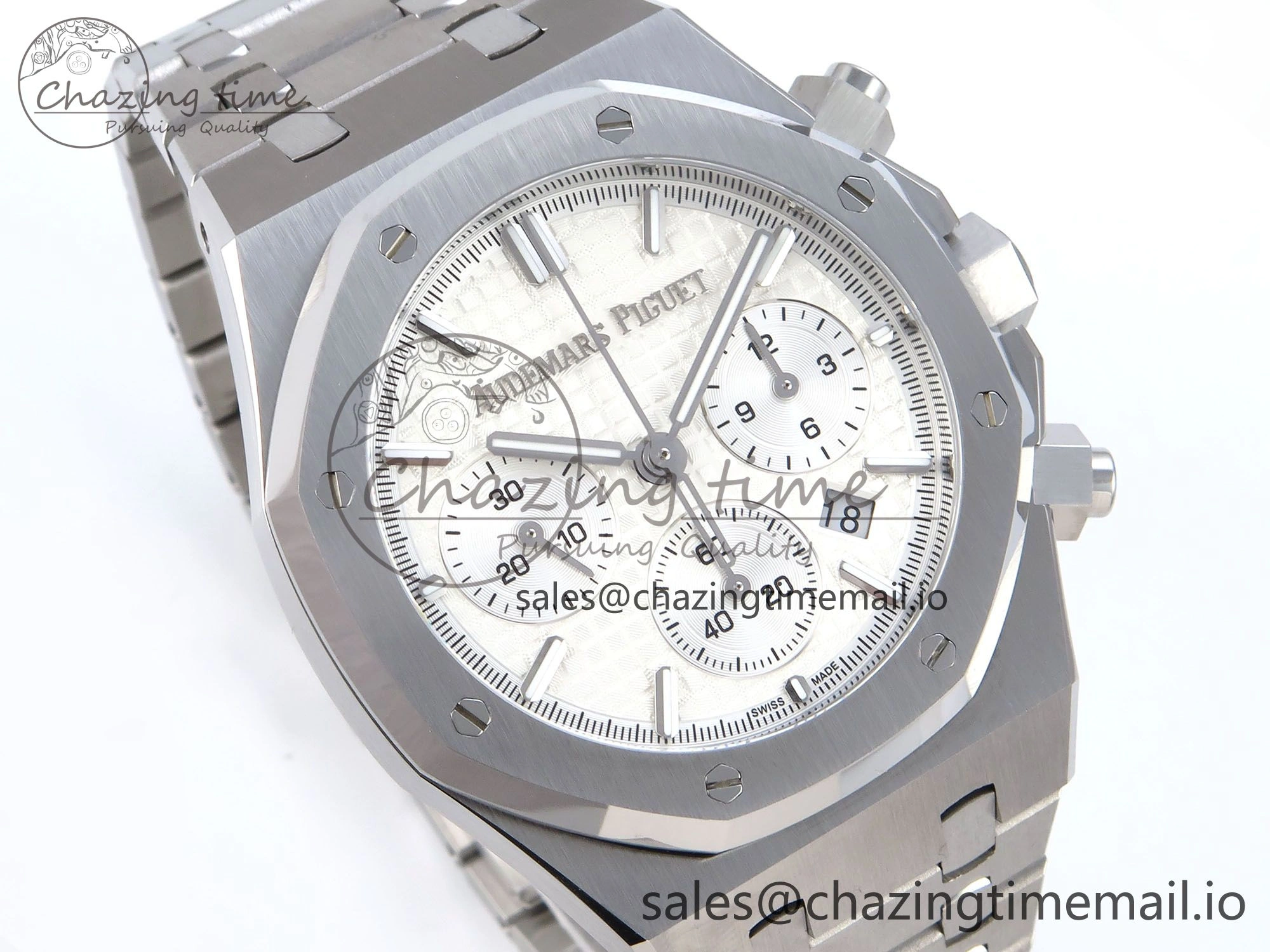 EyeCatching Royal Oak Chrono 26240ST SS BF Best Edition White Dial on SS Bracelet SH 4337