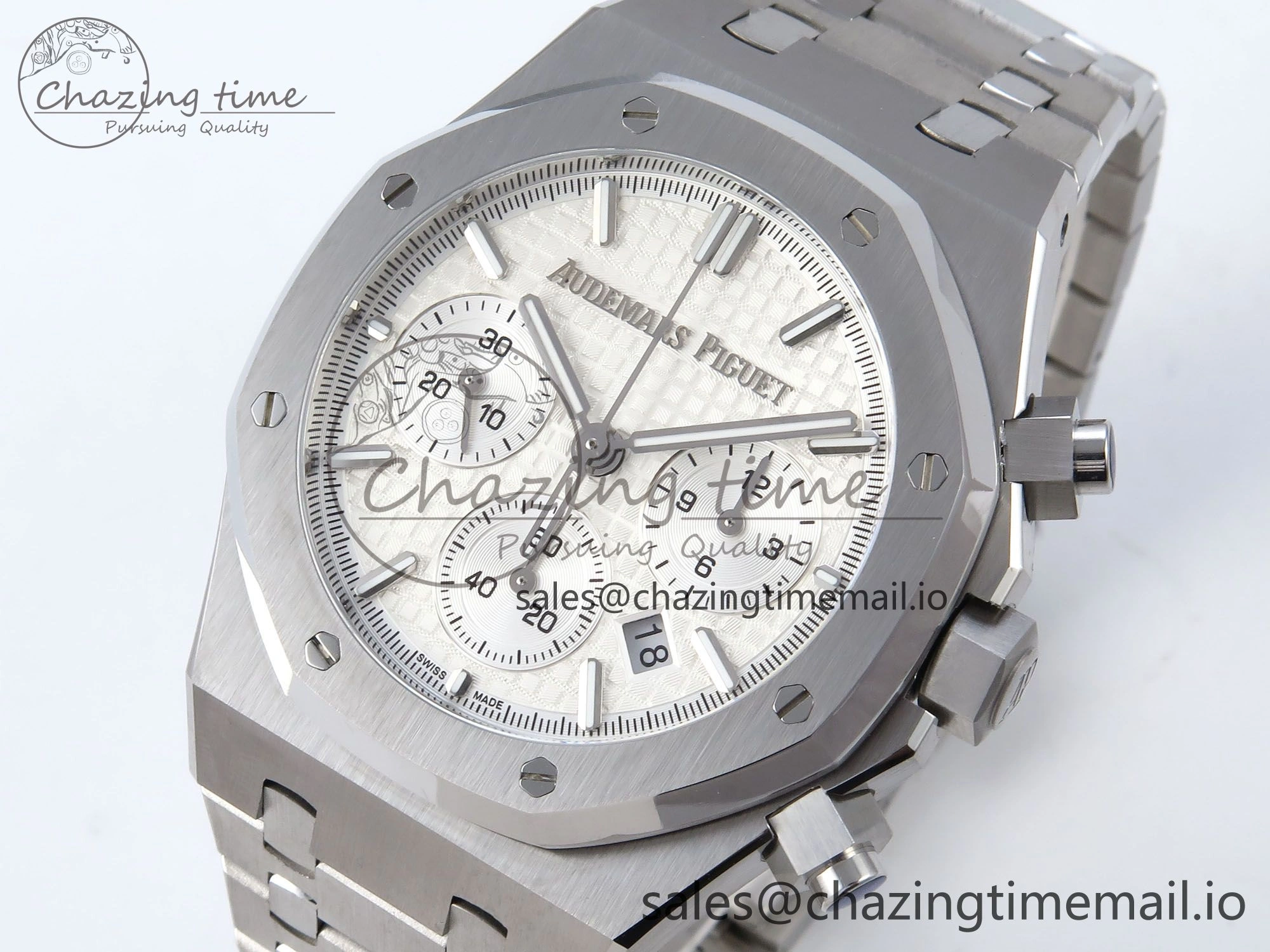 EyeCatching Royal Oak Chrono 26240ST SS BF Best Edition White Dial on SS Bracelet SH 4337