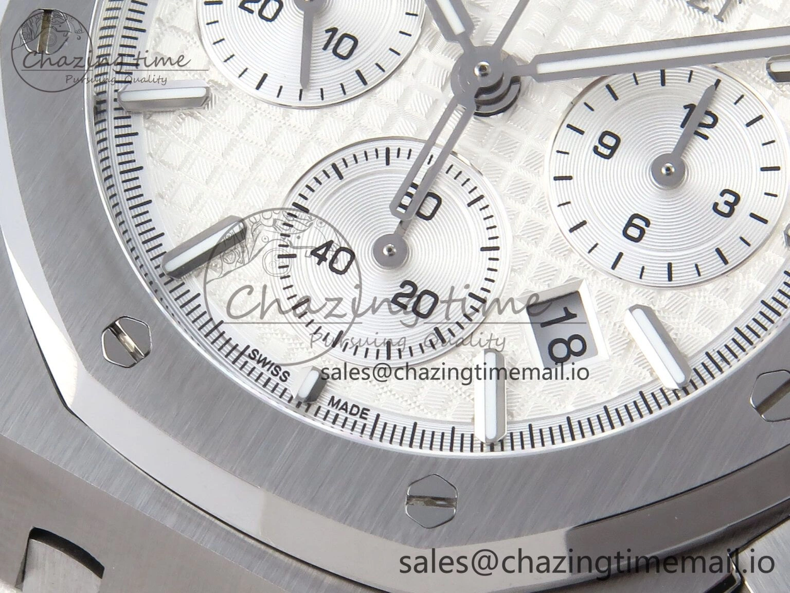 EyeCatching Royal Oak Chrono 26240ST SS BF Best Edition White Dial on SS Bracelet SH 4337