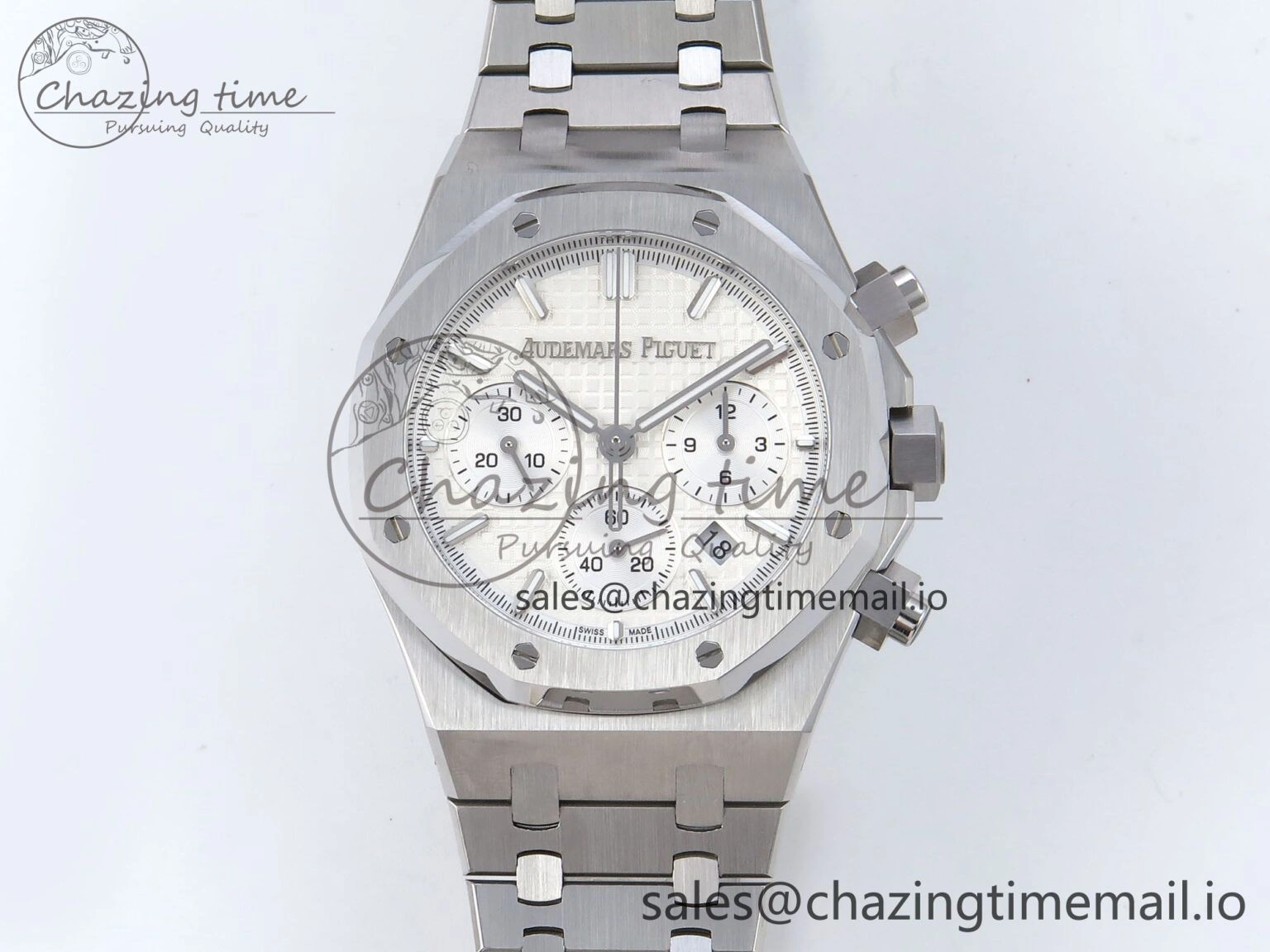 EyeCatching Royal Oak Chrono 26240ST SS BF Best Edition White Dial on SS Bracelet SH 4337