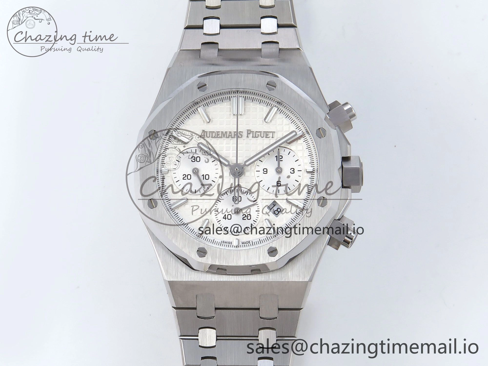EyeCatching Royal Oak Chrono 26240ST SS BF Best Edition White Dial on SS Bracelet SH 4337