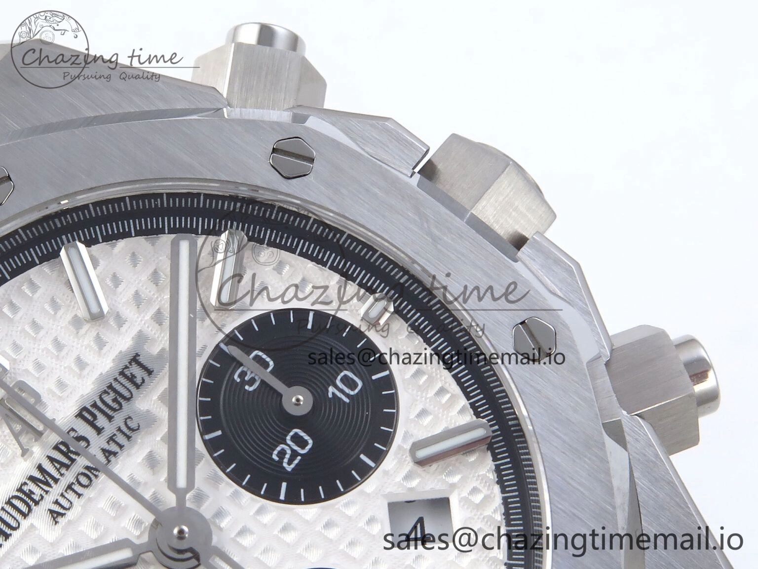 EasyCare Royal Oak Chrono 26240ST SS BF Best Edition White Black Dial on SS Bracelet SH 4333