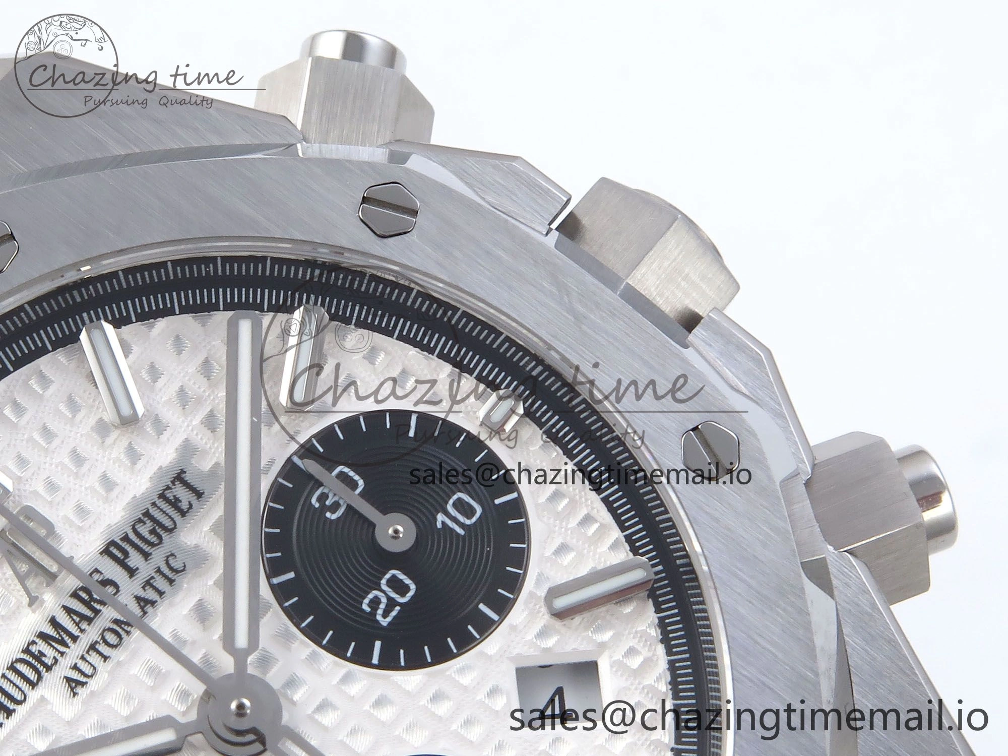 EasyCare Royal Oak Chrono 26240ST SS BF Best Edition White Black Dial on SS Bracelet SH 4333