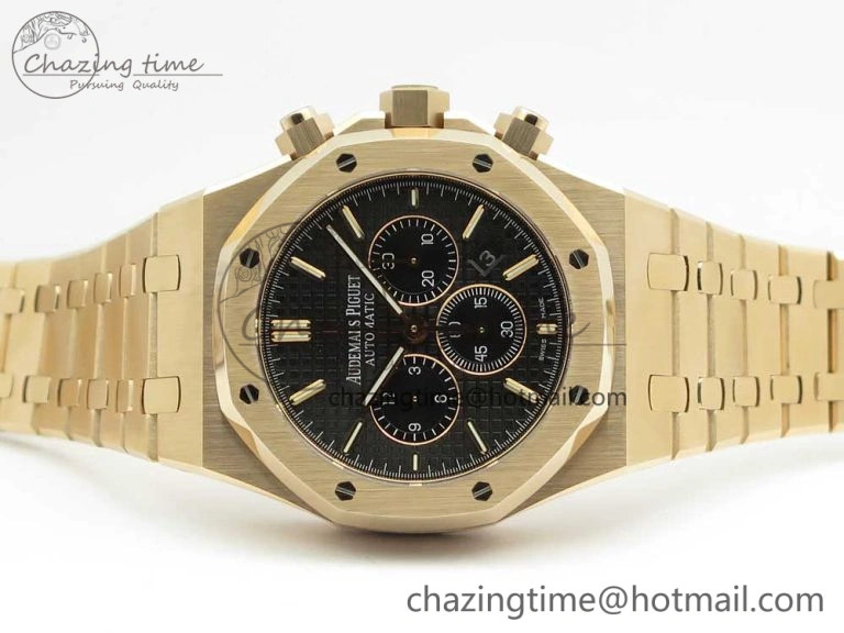 Royal Oak Chrono 26320ST RG OMF 1:1 Best Edition Black Dial on RG Bracelet A Thermal 4899