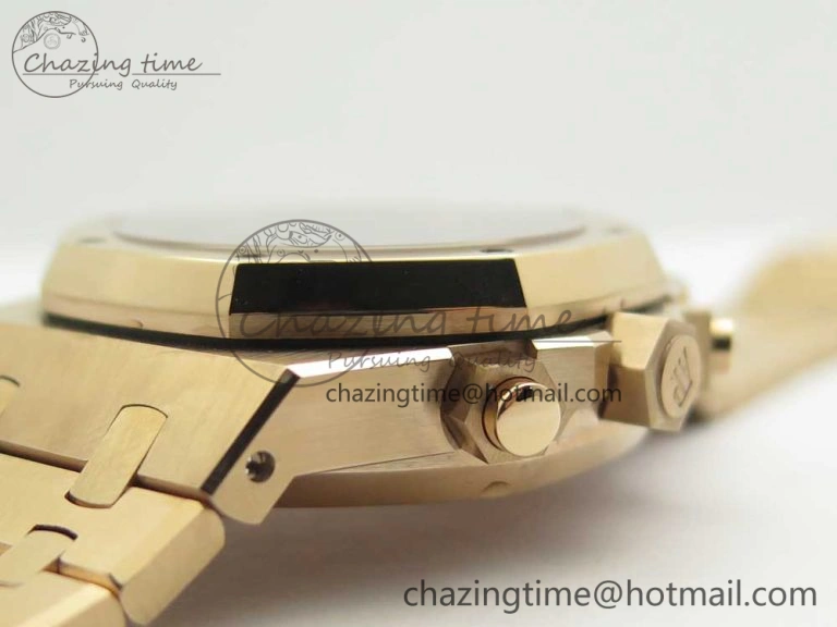 Minimalist Royal Oak Chrono 26320ST RG OMF 1:1 Best Edition Blue Dial on RG Bracelet A 4901