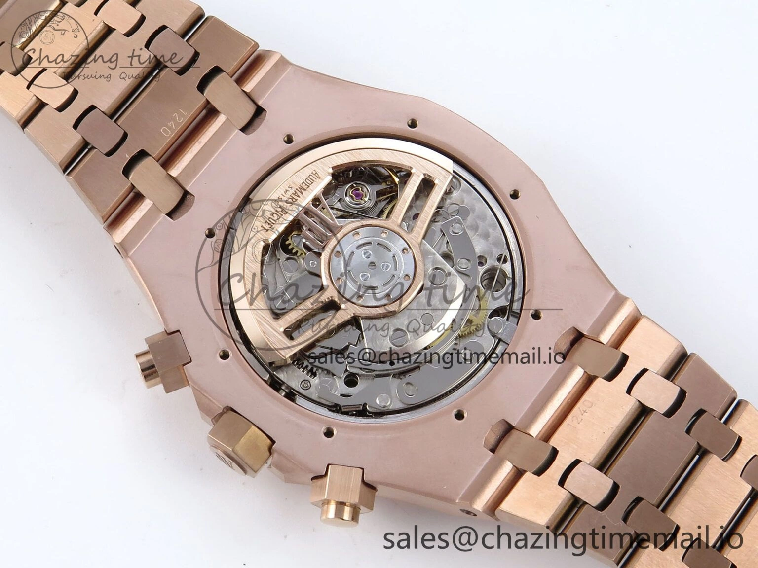 Stretchable Royal Oak Chrono 26331 RG BF Best Edition Blue RG Dial on RG Bracelet A 4325