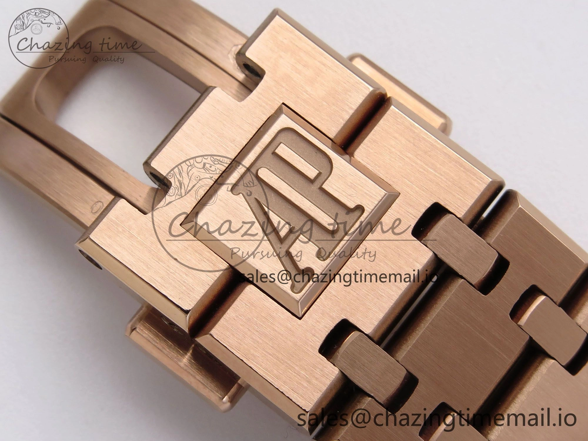 Stretchable Royal Oak Chrono 26331 RG BF Best Edition Blue RG Dial on RG Bracelet A 4325