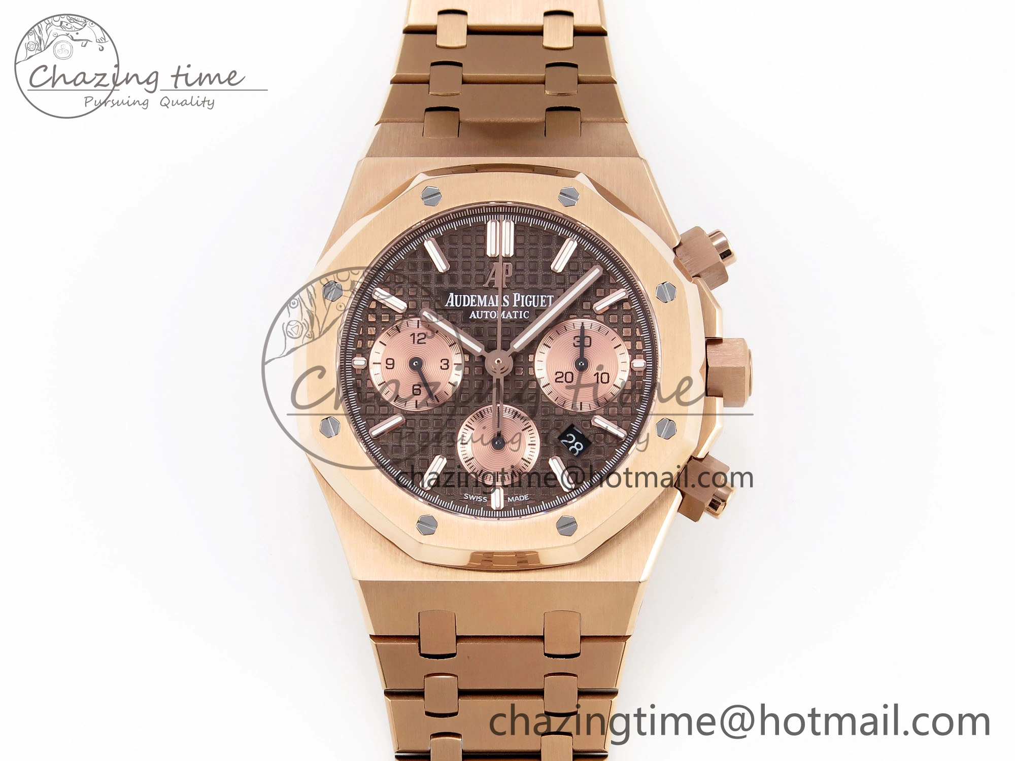 NewStyle Royal Oak Chrono 26331ST RG IPF 1:1 Best Edition Brown Dial on RG Bracelet A 4558