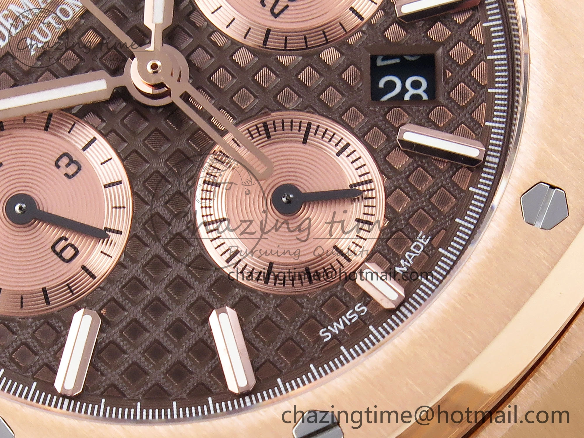 NewStyle Royal Oak Chrono 26331ST RG IPF 1:1 Best Edition Brown Dial on RG Bracelet A 4558