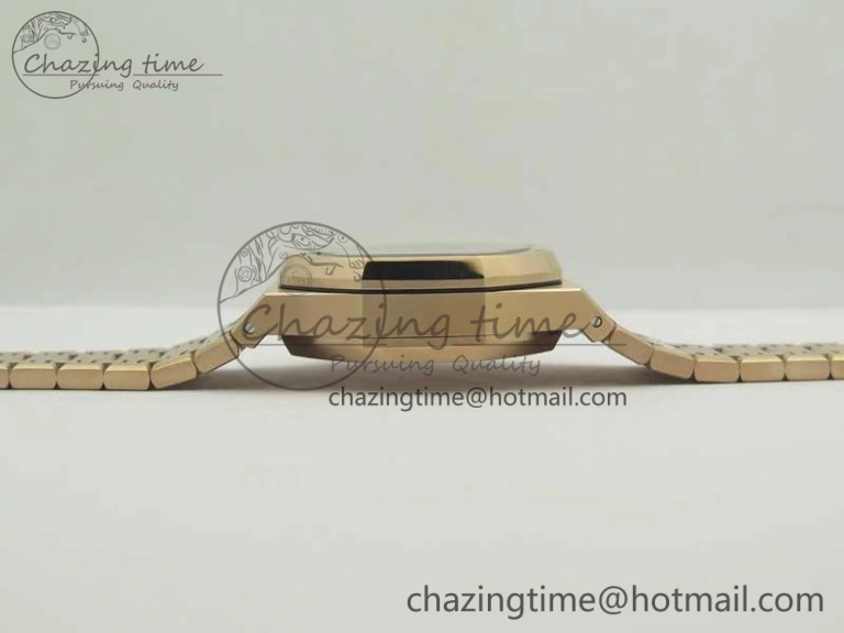 Lightweight Royal Oak Chrono 26331ST RG OMF 1:1 Best Edition Black Gold Dial on SS Bracelet A 4909