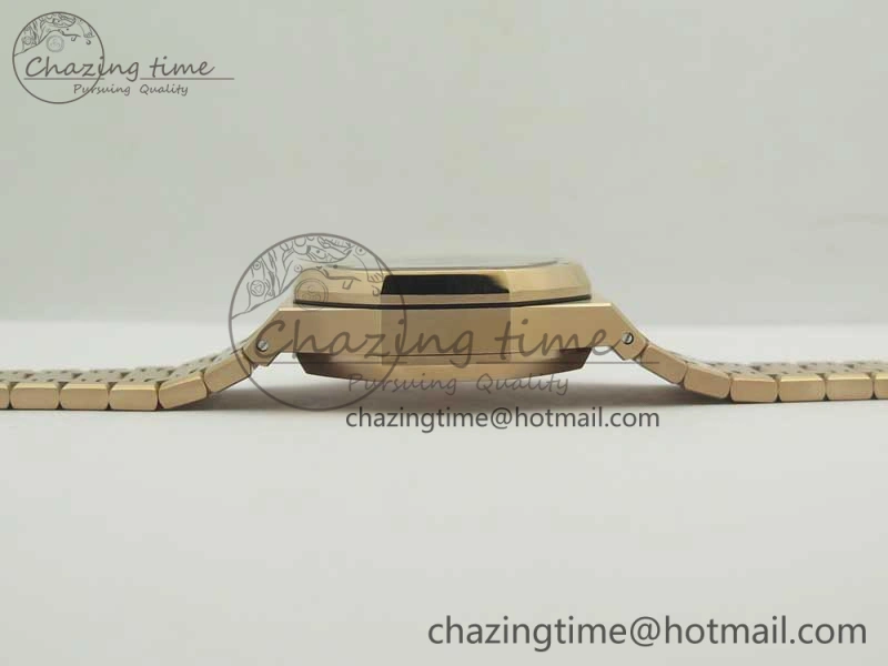 Lightweight Royal Oak Chrono 26331ST RG OMF 1:1 Best Edition Black Gold Dial on SS Bracelet A 4909