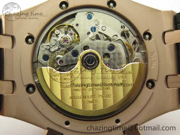 Royal Oak Chrono 26331ST RG OMF 1:1 Best Edition Blue Dial on Blue Leather Strap A7750(Free Rubber Strap) Upgraded 4883