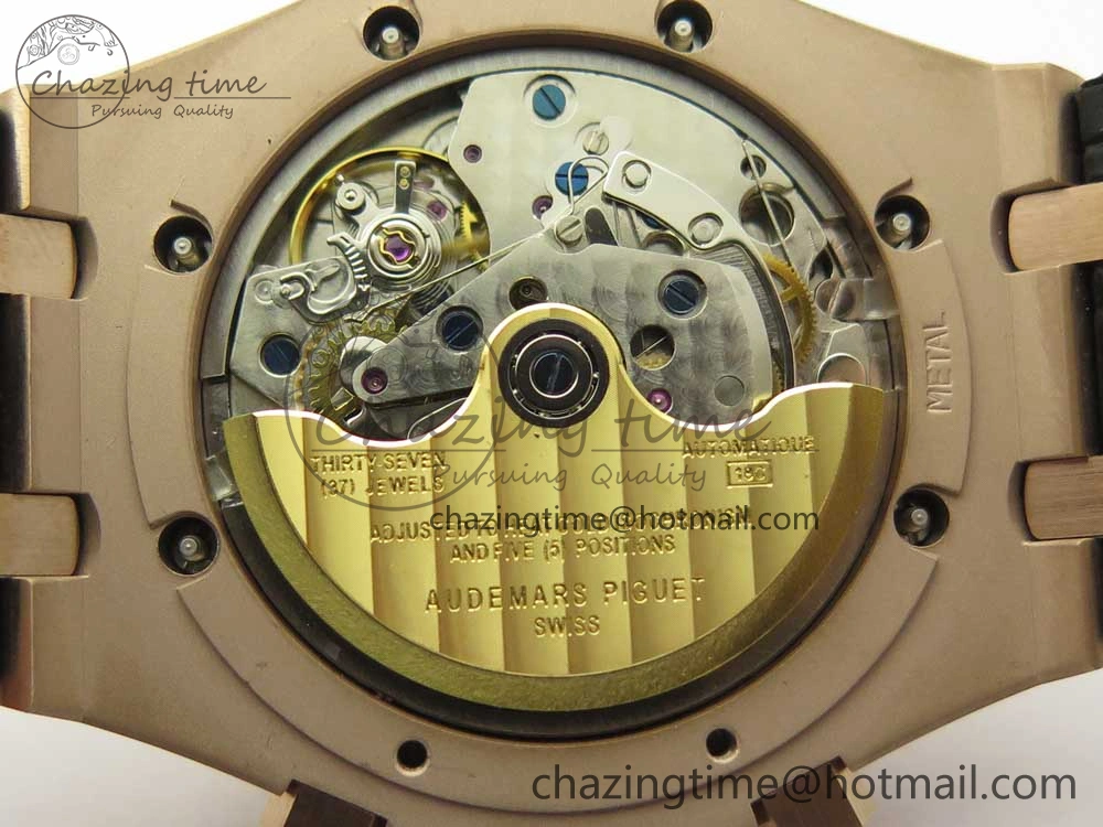 Royal Oak Chrono 26331ST RG OMF 1:1 Best Edition Blue Dial on Blue Leather Strap A7750(Free Rubber Strap) Upgraded 4883