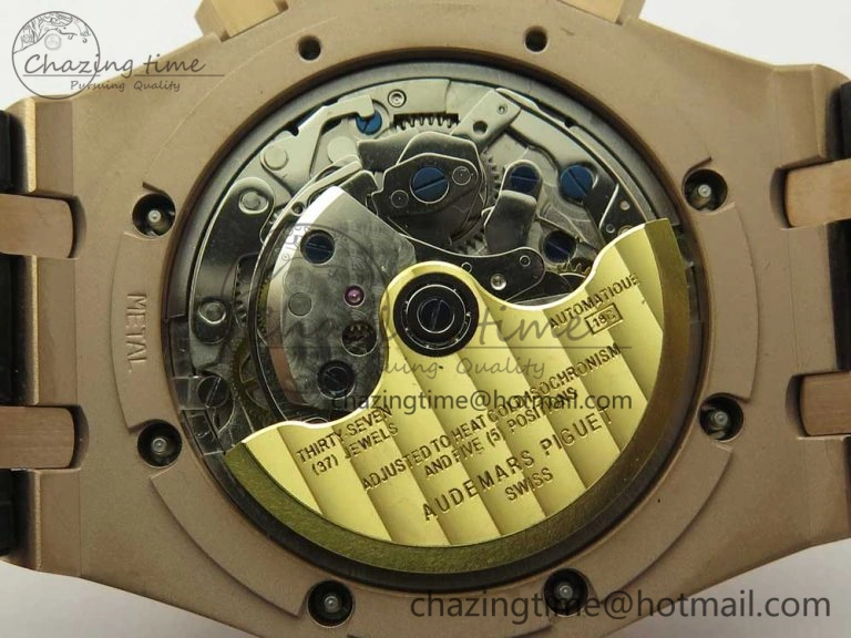 Royal Oak Chrono 26331ST RG OMF 1:1 Best Edition Blue Dial on Blue Leather Strap A7750(Free Rubber Strap) Upgraded 4883