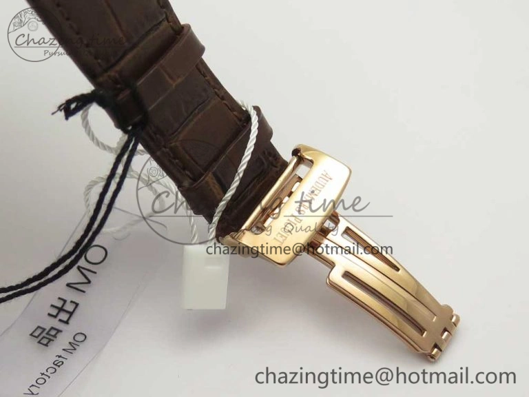 Lightweight Royal Oak Chrono 26331ST RG OMF 1:1 Best Edition Brown Dial on Brown Leather Strap A7750(Free Rubber Strap) 4882
