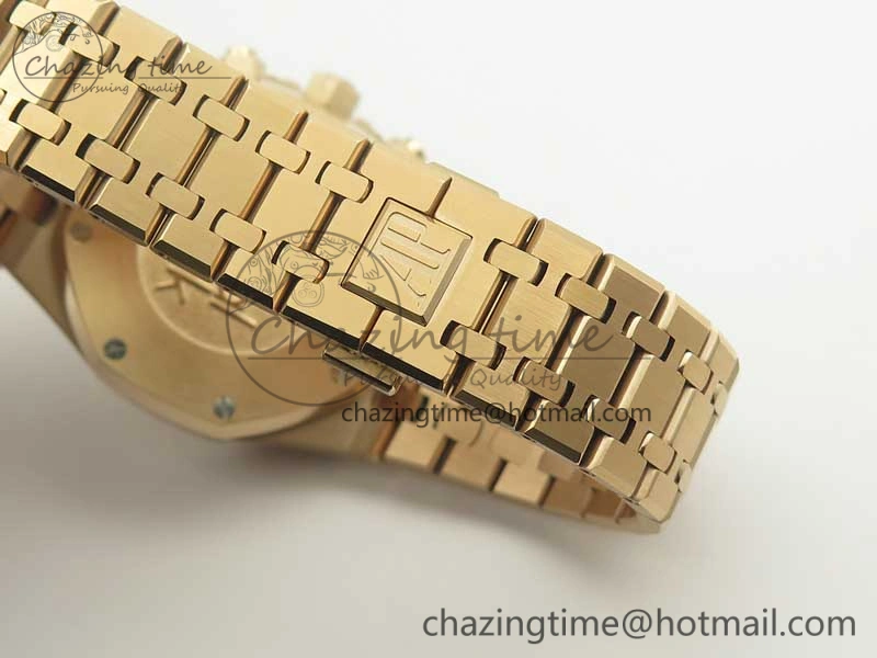 Minimalist Royal Oak Chrono 26331ST RG OMF 1:1 Best Edition Brown Gold Dial on SS Bracelet A 4908