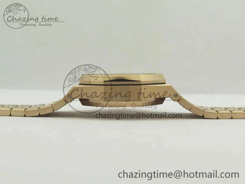 Minimalist Royal Oak Chrono 26331ST RG OMF 1:1 Best Edition Brown Gold Dial on SS Bracelet A 4908
