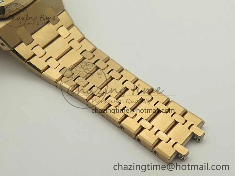 Minimalist Royal Oak Chrono 26331ST RG OMF 1:1 Best Edition Brown Gold Dial on SS Bracelet A 4908