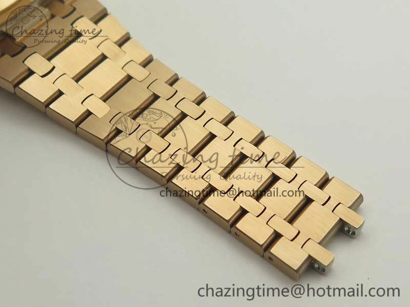 Minimalist Royal Oak Chrono 26331ST RG OMF 1:1 Best Edition Brown Gold Dial on SS Bracelet A 4908