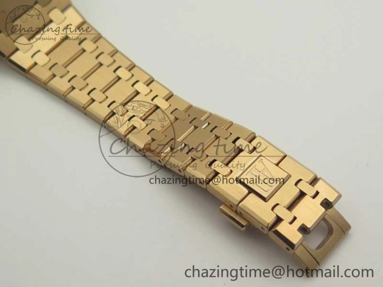 Minimalist Royal Oak Chrono 26331ST RG OMF 1:1 Best Edition Brown Gold Dial on SS Bracelet A 4908